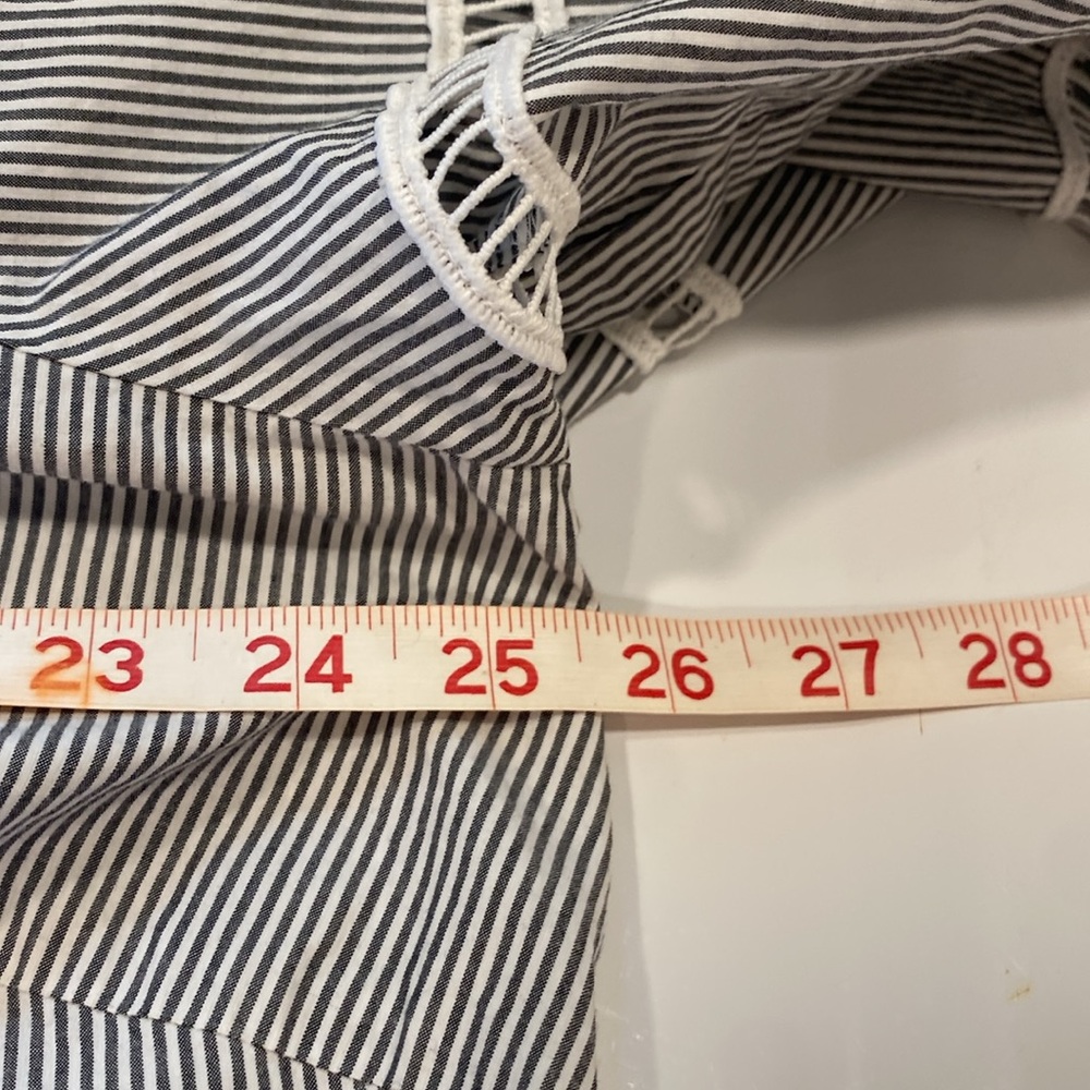 Talbots Plus Chambray Stripe Popover Tunic With 3… - image 5